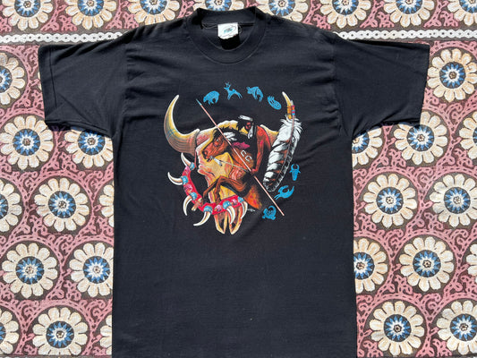 1990s Buffalo Native American graphic tee L