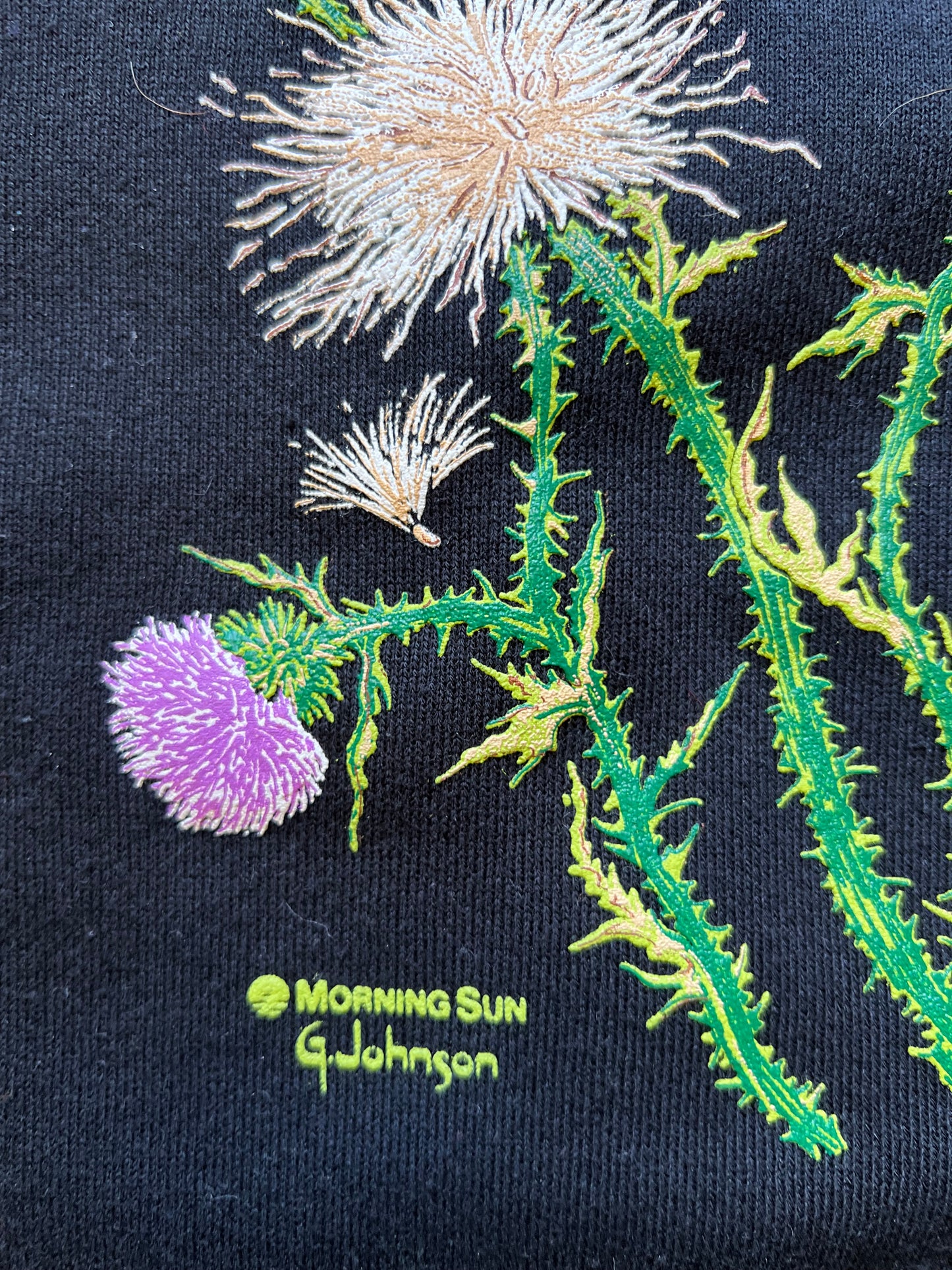 1990s black Meadowlark/thistle sweatshirt XL