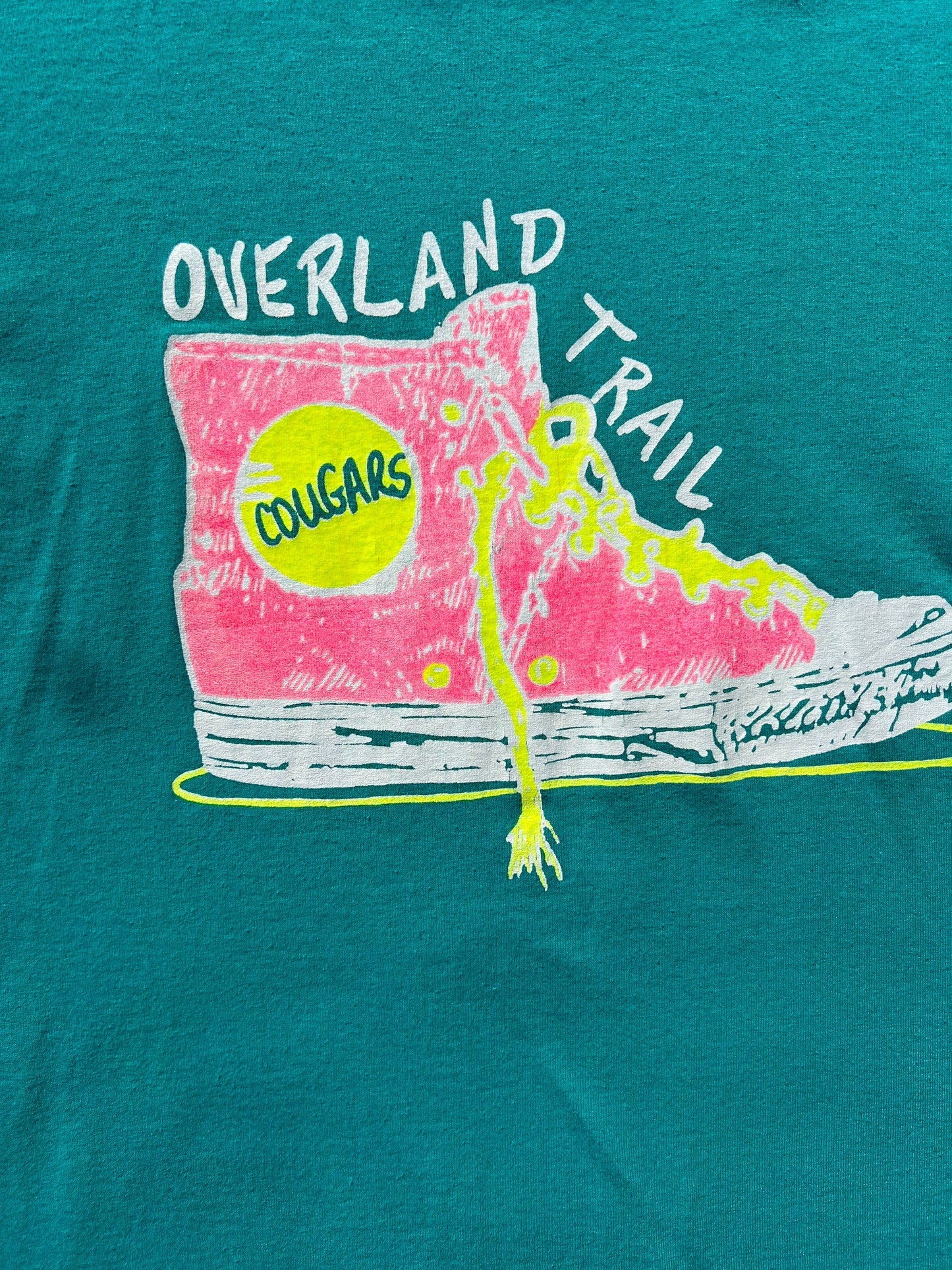 1980s overland trail cougars graphic tee S