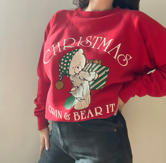 1990s Christmas Grin & Bear it sweatshirt XL